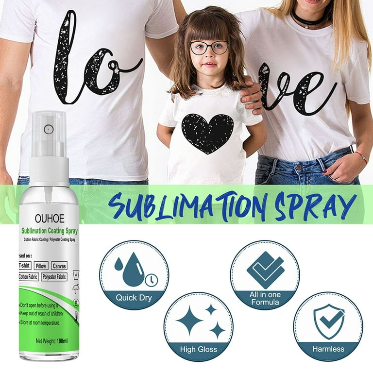  Sublimation Printers Coating Spray - Quick Drying Sublimation  Spray Coating Realistic Pattern Sublimation Cotton Spray High Gloss  Sublimation Spray for Cotton Shirts, Pillows, Canvas, Cardboard