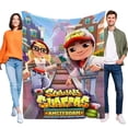 thumbnail image 1 of Subway Surfers anti-pilling, suave, ligera, esponjosa y acogedora de lujo para hogar y cocina – Perfecta para niños y adultos,70X110cm, 1 of 6