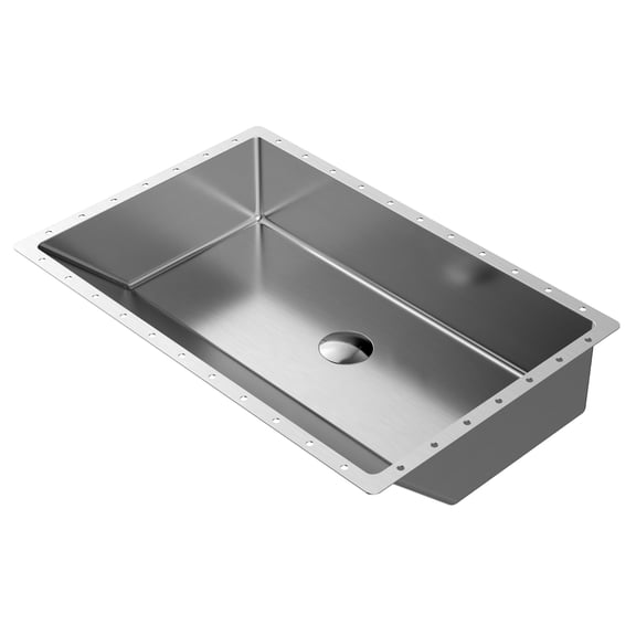 Karran Usa CCU400SS Cinox 23-5/8" Rectangular Stainless Steel Undermount Bathroom Sink -