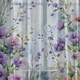 thumbnail image 5 of Orinice Watercolor Floral Plant Shower Curtain Purple Pink Flower Vintage Colorful Botanical Wildflower Herb Boho Modern Minimalist White Farmhouse Fabric Bath Curtain with Hook 60x72, 5 of 7