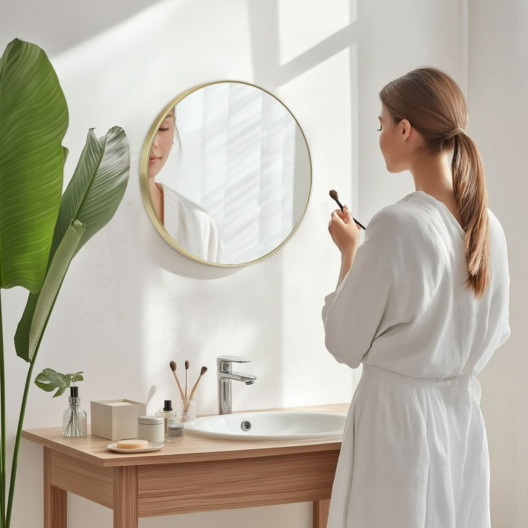Joinsun Round Mirror Gold Metal Frame...