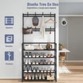 thumbnail image 3 of Perchero Rack Closet Ropero Zapatera Organizador Portátil Multifuncional de 5 Niveles con 8 Ganchos para Zapatos y Ropa, 3 of 6