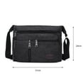 thumbnail image 2 of Yucurem Men Canvas Shoulder Bags Multi Pocket Male Travel Messenger Handbag (Black), 2 of 6
