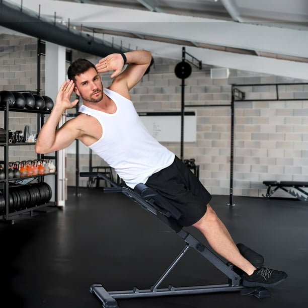 Soges Roman Chair Back Extension Machine Hyperextension Bench for Hamstring Glute and Lower Back Adjustable and Foldable Exercise Equipment for Home Gym Walmart Business Supplies