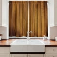 thumbnail image 2 of Ambesonne Brown Kitchen Curtains, Wooden Plank Aged Timber, 55"x39", Dark Brown Pale Brown, 2 of 3