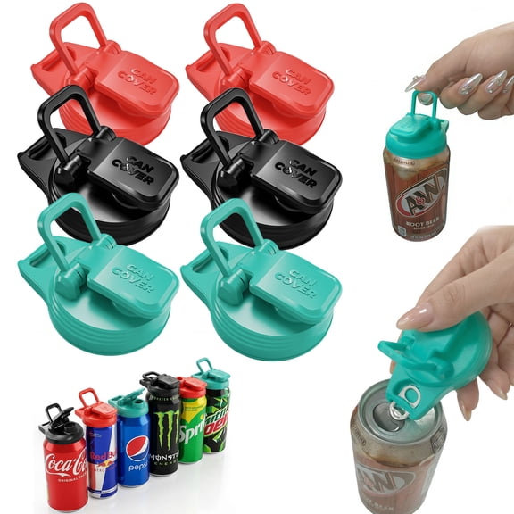 6 pieces, multi-functional, bottle opener, can lid, soda can lid, reusable, soda, carbonated water, beer, energy drinks, canned containers, outdoor；