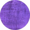 thumbnail image 1 of Ahgly Company Indoor Round Oriental Purple Industrial Area Rugs, 8' Round, 1 of 4