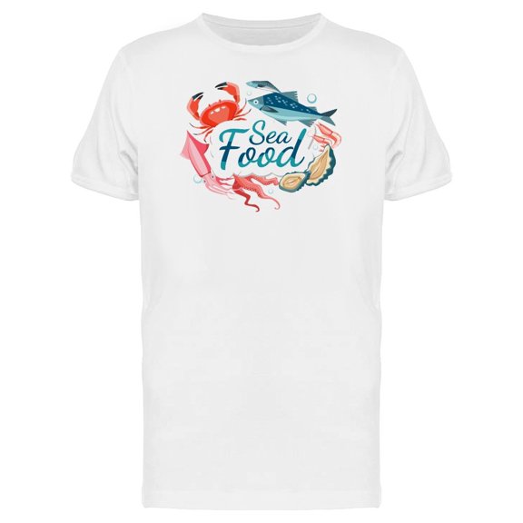 Sea Food Doodles Tee Men's -Image by Shutterstock