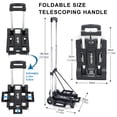 thumbnail image 3 of Folding Hand Truck Aluminum Trolley,Small Dolly, Foldable Hand Cart Collapsible 2 Wheel Luggage Trolley  Foldable Dolly Expandable Large Chassis Foldable into Backpack, 3 of 8