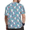 thumbnail image 2 of Wukai Rabbit And Rainbow Print Men's Short-Sleeved Mesh T-Shirt,Quick-Dry Short Sleeve Workout T-Shirt-X-Small, 2 of 8