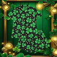 thumbnail image 6 of Fewfanhot Women's Shamrock Print Shorts Pajama Set, Soft Button Down Sleepwear for St.Patrick's Day, Two-Piece Pajamas, 6 of 6
