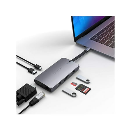 UPC: 0879961009410 | Satechi USB-C On-The-Go Multiport Adapter – 9-in-1 Portable USB Hub – Compatible with 2020/2019 MacBook Pro  2020/2018 MacBook Air  2020 iPad Air  2020/2018 iPad Pro