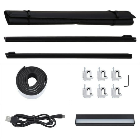 5.5ft Roll Tonneau Cover For Ford F-150 2015-2017 Automobile Bed With Light