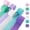 mermaid color, variant on Neon Crepe Paper Streamers, 2.2" x 123 Ft Per Roll Glow in The Dark Streamers 6 Rolls for Rainbow Birthday Party Wedding Decorations UV Blacklight Reactive Fluorescent Party Supplies