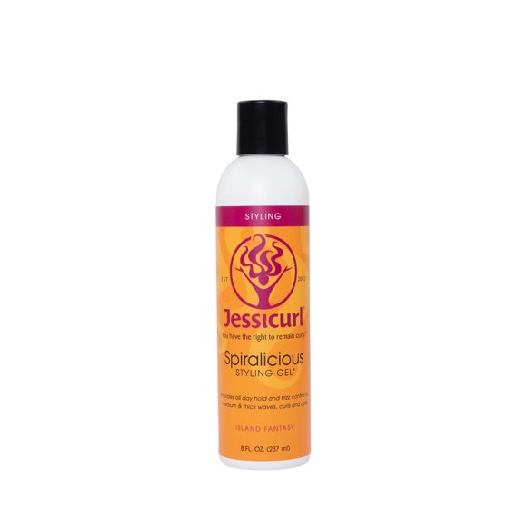 Jessicurl Spiralicious Gel Island Fantasy 8 Fl oz - Control del encrespamiento que define los rizos para todo tipo de cabello