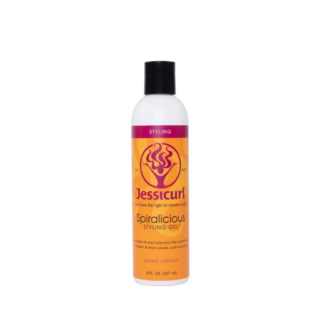 Jessicurl Spiralicious Gel Island Fantasy 8 Fl oz - Control del encrespamiento que define los rizos para todo tipo de cabello