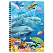 3D LiveLife Notebook - Dolphin Family from Deluxebase. 80 Page Lined Lenticular 3D Dolphin Notebook. 11 x 8.5 in. Superb school or work stationery with artwork licensed from artist Michael Searle