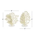 thumbnail image 3 of 9", 10"H Gold Aluminum Metal Leaf Sculpture, by DecMode (2 Count), 3 of 9