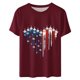thumbnail image 3 of Camisetas de Manga Corta para las Mujeres, Blusa de Manga Corta de la Moda Del Día de la Independencia Hecha de Poliéster Cómodo para la Primavera Verano, Blusas de Manga Corta para las Mujeres, 3 of 7