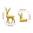 thumbnail image 3 of Cadancy Christmas Reindeer Figurines Set of 2 Tabletop Statues for Festive Display, Elegant Deer Ornaments Home Mantle Shelf Indoor Holiday Decor Winter Seasonal Decoration Gift, 3 of 7