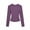 Purple, variant on Womens Tops Long Sleeved Round Neck Solid Color Pullover Top,Tops for Women Brown S