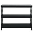 thumbnail image 3 of Topbuy Table Console Industrielle à 3 Niveaux Étagère X-Design Table d'Appoint Étroite Noire, 3 of 5