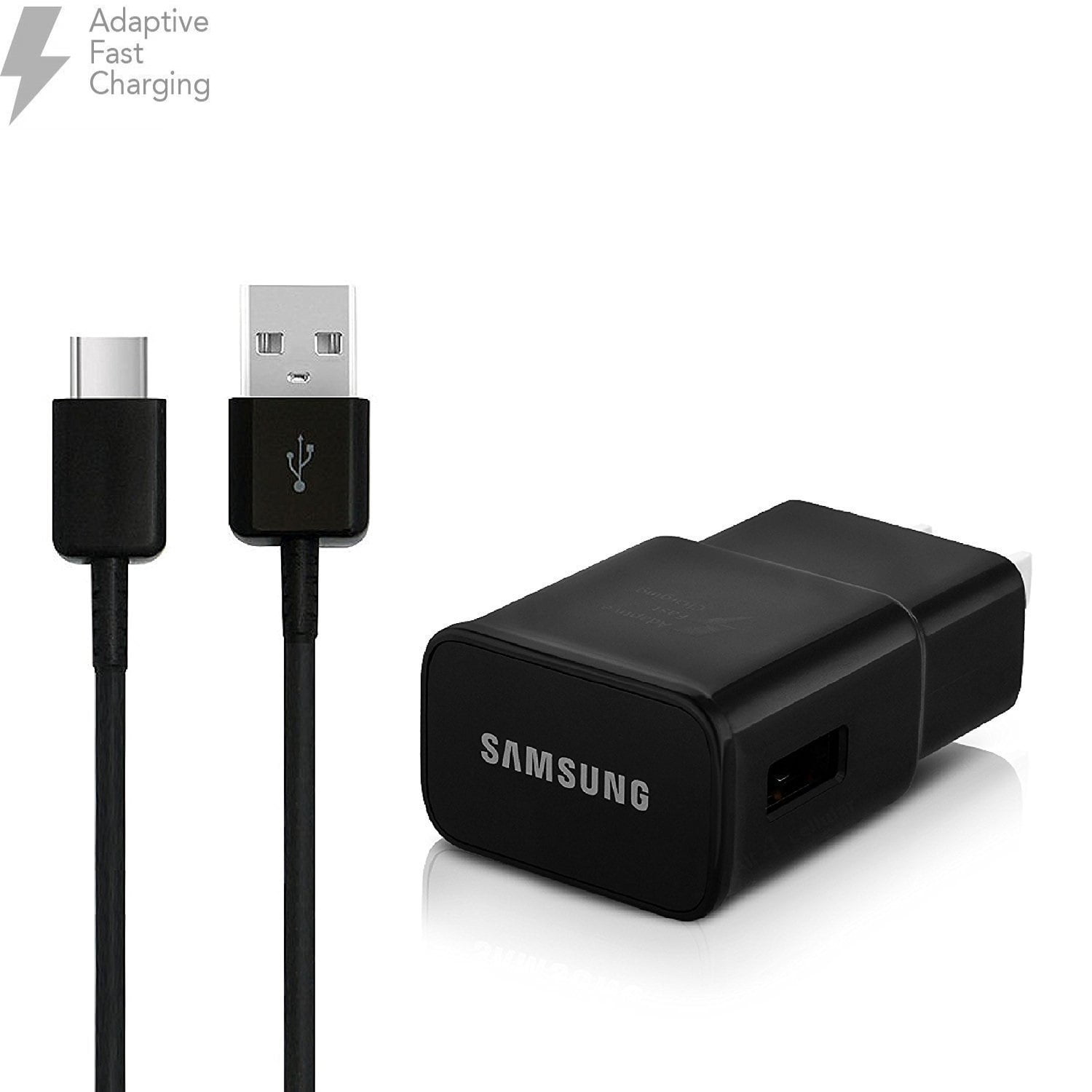 Original Adaptive Fast Charger Set for Samsung Galaxy Tab A 8.4 (2020) AFC Wall Charger + 4 ft Type-C Cable - Black
