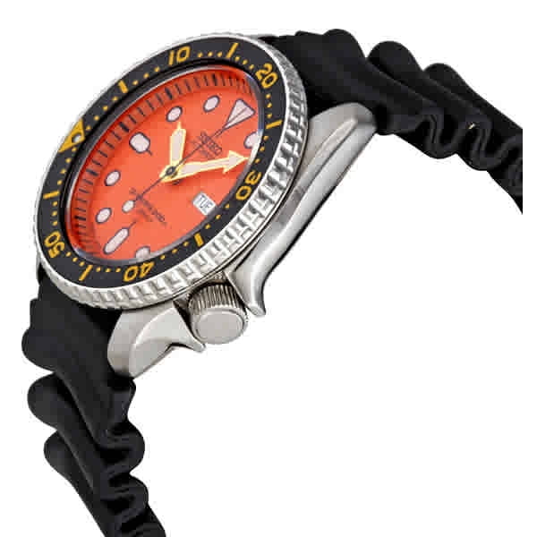 seiko diver orange dial automatic mens watch skx011j1