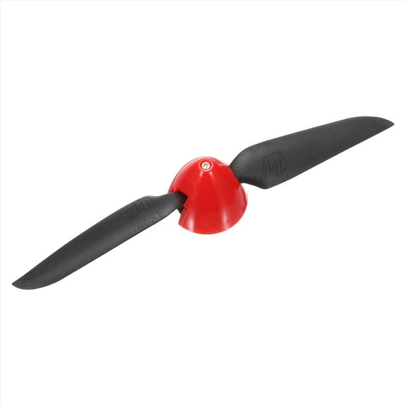 Uxcell 6x3 Inch RC Plane Propeller, RC Folding Propellers Spinner Size D30.5xH26mm 3mm Motor Shaft Dia 2-Vane with Nylon Plastic Spinner for Airplane Helicopter(Black Red)