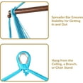 thumbnail image 5 of YANG2 Outdoor Hammock Chair Swing - Hanging Hammock Swing - Hanging Reading Chair - Soft-Spun Polyester Rope - Caribbean XL-Sky Blue, 5 of 11
