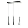 thumbnail image 6 of Aspen Creative 61061-1 Adjustable LED Three-Light Hanging Pendant Ceiling Light, Contemporary Design in Chrome Finish, Metal Shade, 22 7/8" Wide, 6 of 7