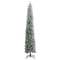 thumbnail image 3 of vidaXL Slim Christmas Tree 300 LEDs & Ball Set & Flocked Snow 270 cm, 3 of 5