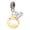Gold, variant on Silver Plated Bear Silhouette - Rope Charm Bead Dangle with Mini 2026