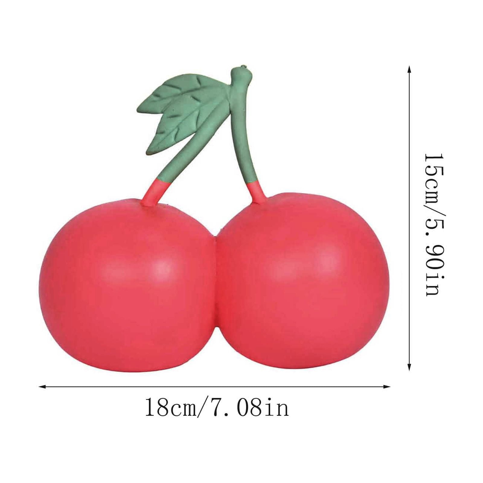 Squeezy Cherries- 8 Inch Ultra-Soft Slow Rising Jumbo Squishy Cherries, Stress Relief Toy for Adults, Focus & Relaxation