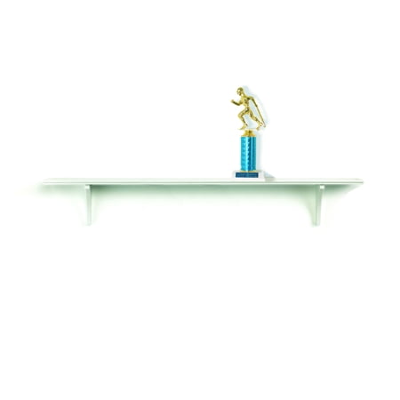 InPlace Shelving 46 in W x 7.5 in D x 8 in H Mission Shelf with Bracket, White