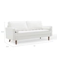 thumbnail image 3 of Sofa, Velvet, White, Modern Contemporary Urban Design, Living Lounge Room Hotel Lobby Hospitality, 3 of 10