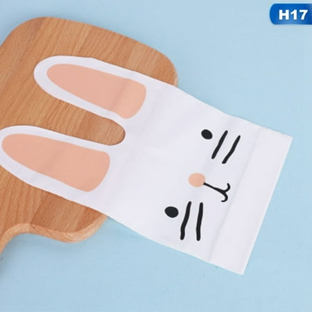 Christmas Cookies Gift Boxes AkoaDa 50pcs/lot Cute Rabbit Ear Cookie Bags Gift Bags For Candy Biscuits Snack Baking Package Event Party Christmas Supplies ()