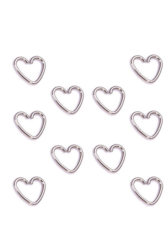 Pack Of 10 Punk Heart Star Helix Cartilage Tragus Daith Nose Piercing Studs Earrings