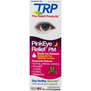 (4 Pack) THE Relief Products TRP Company, Pink Eye Relief PM Preservative Free Eye Ointment for Temporary Relief of Over Night crusting, red Eyes, Burning, Watering,