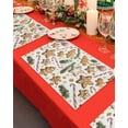 thumbnail image 4 of Christmas Placemats Set of 6 Gingerbread Man Christmas Placemats for Dining Table Brown Biscuit Leaf Branch Star Table Mat Winter Holiday Home Party Kitchen Table Decorations, 4 of 6