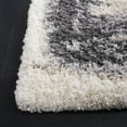 thumbnail image 3 of SAFAVIEH Fontana Shag Damian Bordered Plush Area Rug, Ivory/Grey, 5'3" x 7'6", 3 of 8