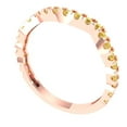 thumbnail image 2 of 0.36 ctw Wedding Band for Women - 14K Rose Gold Simulated Yellow Diamond Stackable Eternity Ring, 2 of 6