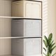 thumbnail image 5 of Caja de almacenamiento de tela Oxford, caja de almacenamiento plegable para el hogar, caja de tela con estante de acero, caja de almacenamiento de ropa y pantalones, 5 of 5