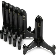 6-Pack Mini 5" Black Wood Easel Stand Display Holder for Art Plate Dish Photo Frame