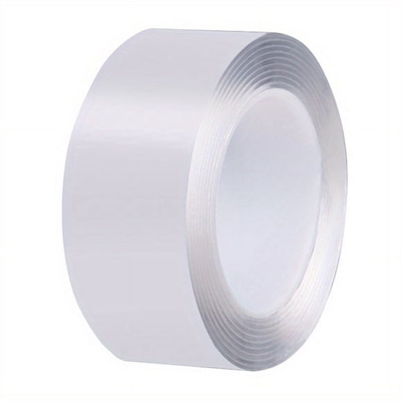 MesaSe 2 Rolls Transparent Nano-tape Washable Reusable Double-Sided Tape Adhesive Nano Traceless Sticker Removable Universal Disks Glue (6m/ 19.7Feet In Total)