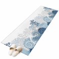 thumbnail image 2 of Summer Marine Life Washable Runner Rugs 2'x6', Ocean Corals Coastal Starfish Sand Dollar Conch Low Pile Throw Entryway Rug Non-Slip Sturdy Edge Binding Carpet for Indoor Bedside Entrance Bedside, 2 of 9