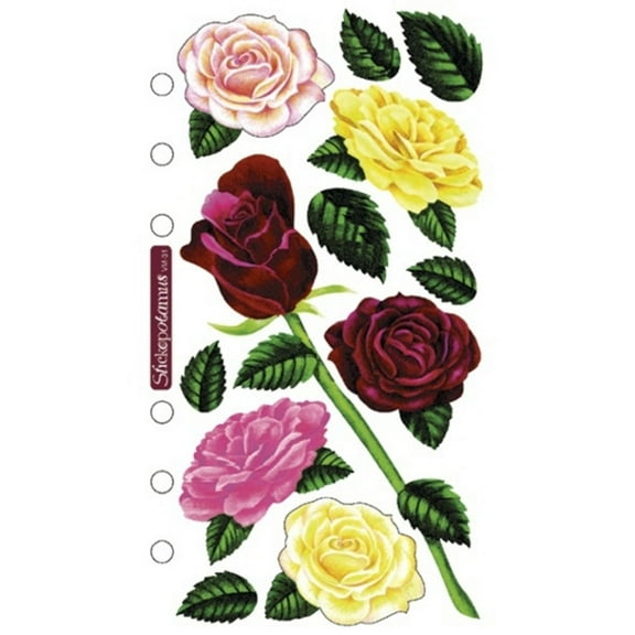 Sticko Vellum Stickers-Roses