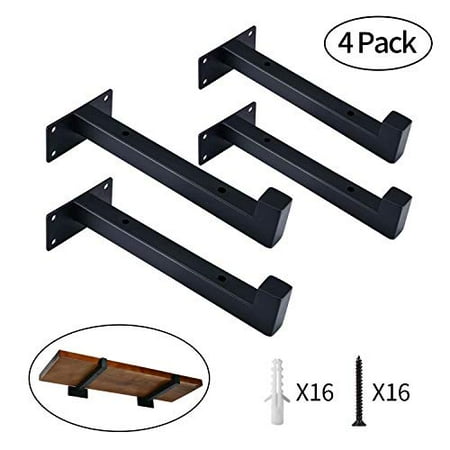 Floating Shelf Brackets 8 Inch Black Heavy Duty Folding Wall Shelving Metal Bracket Decorative 4 Pack Canada - Wall Shelf With Brackets Canada Floating Shelf Brackets 8 Inch Black Heavy Duty Folding Wall Shelving Metal Bracket Decorative 4 Pack Canada - Wall Shelf With Brackets Canada