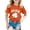 Orange, variant on St Patricks Day Shirt For Kids Boys Girls Green Clover Dinosaur Pattern Short Sleeve Casual T Shirt