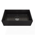 thumbnail image 2 of BOCCHI 1504-004-2020MB Apron Front Fireclay 33 Inch Single Bowl Kitchen Sink Kit, 2 of 7